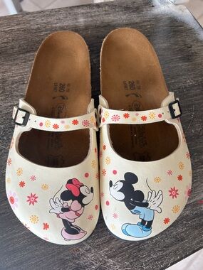 Collectible “Birkis” by Birkenstock Disney Smooching Minnie and Mickey- 9